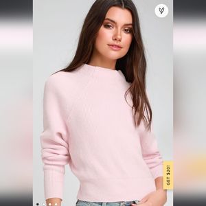 Free People Too Good Pink Knit Pullover Sweater XS